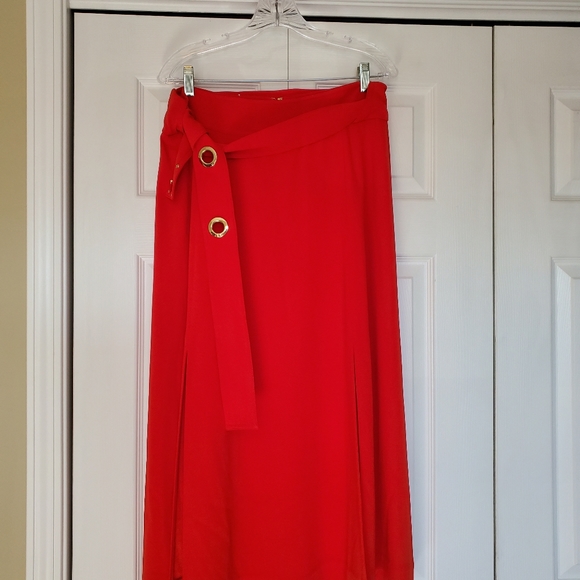 Derek Lam 10 Crosby red midi skirt size 10 NWT - Picture 2 of 6